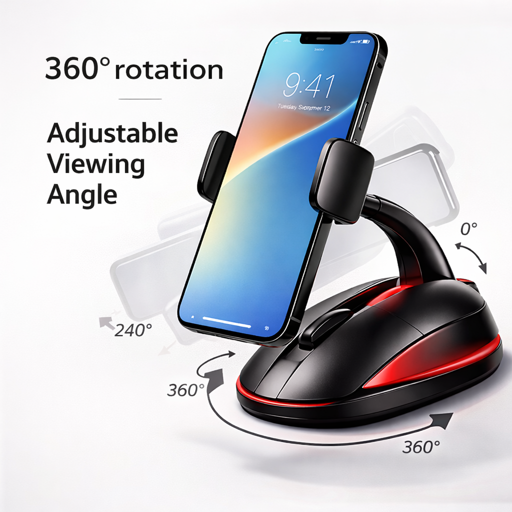 Rotating Car Phone Holder Mouse Shape